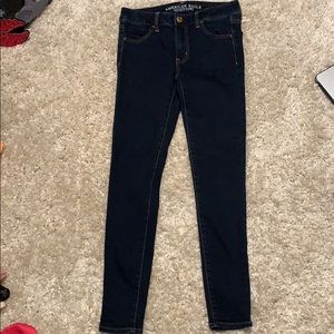 American Eagle Dark awash skinny jeans